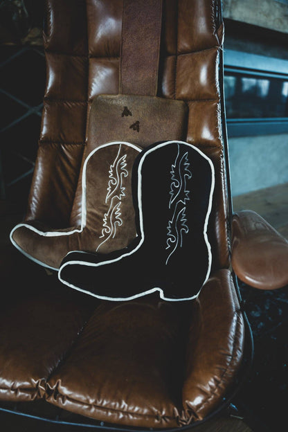 Snoozy Boot Pillow, Saddled Tan