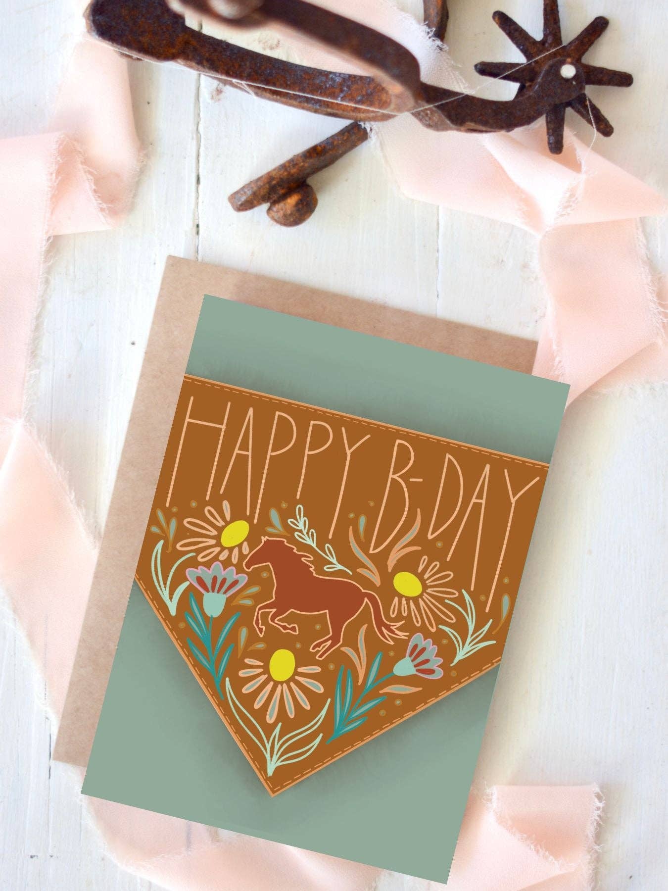 Happy B-Day Bandana Birthday Card