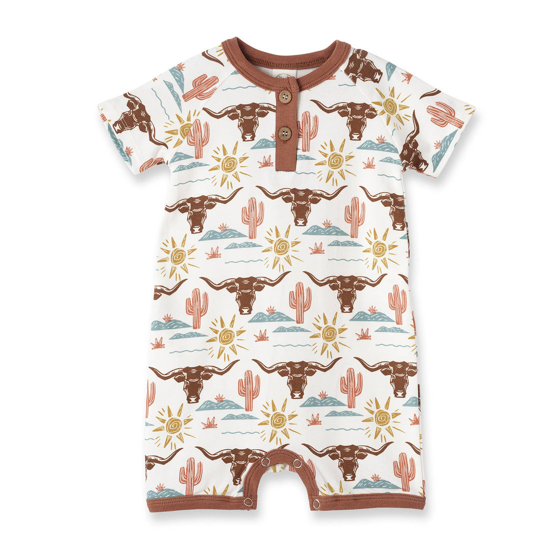 Happy Trails Bamboo Henley Short Romper