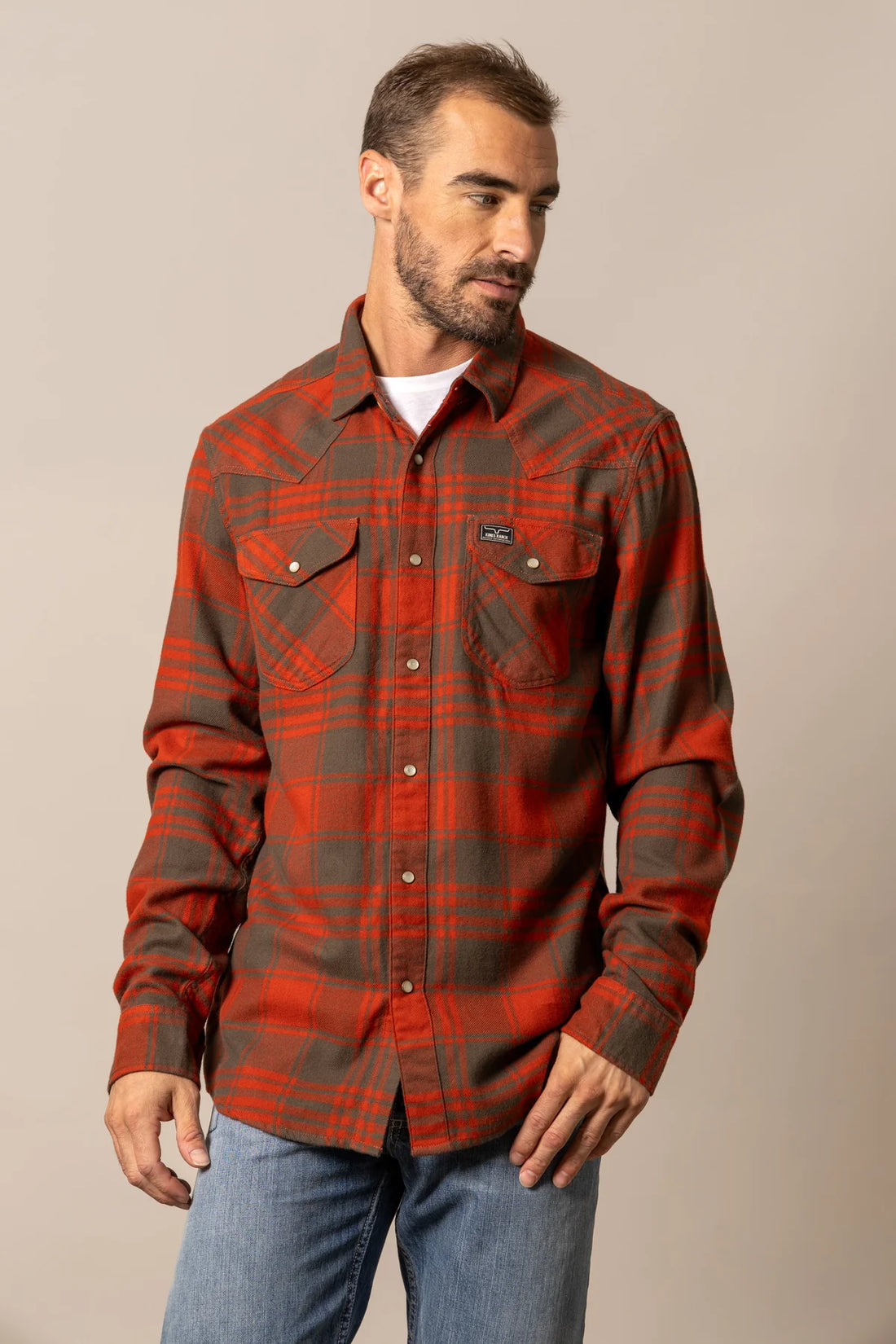 Kimes Ranch Biggie Flannel, Brick Red