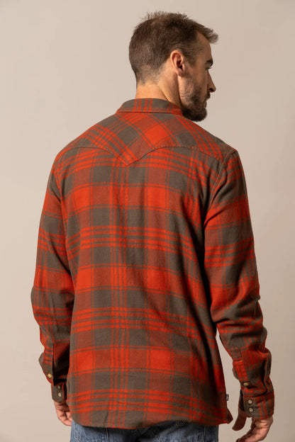 Kimes Ranch Biggie Flannel, Brick Red