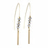 Gold earrings with clear beads 