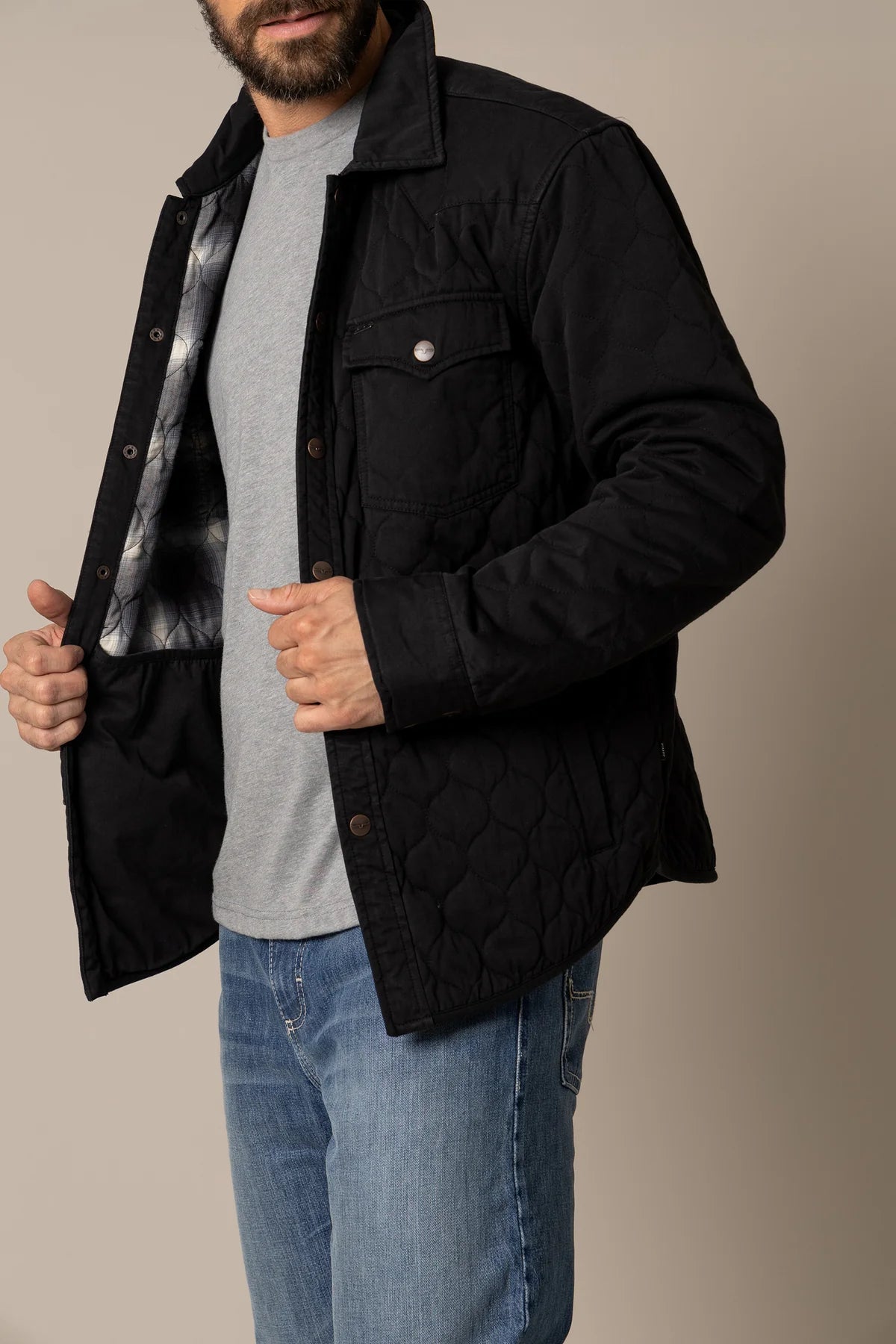 Kimes Ranch Dickson Shacket, Black