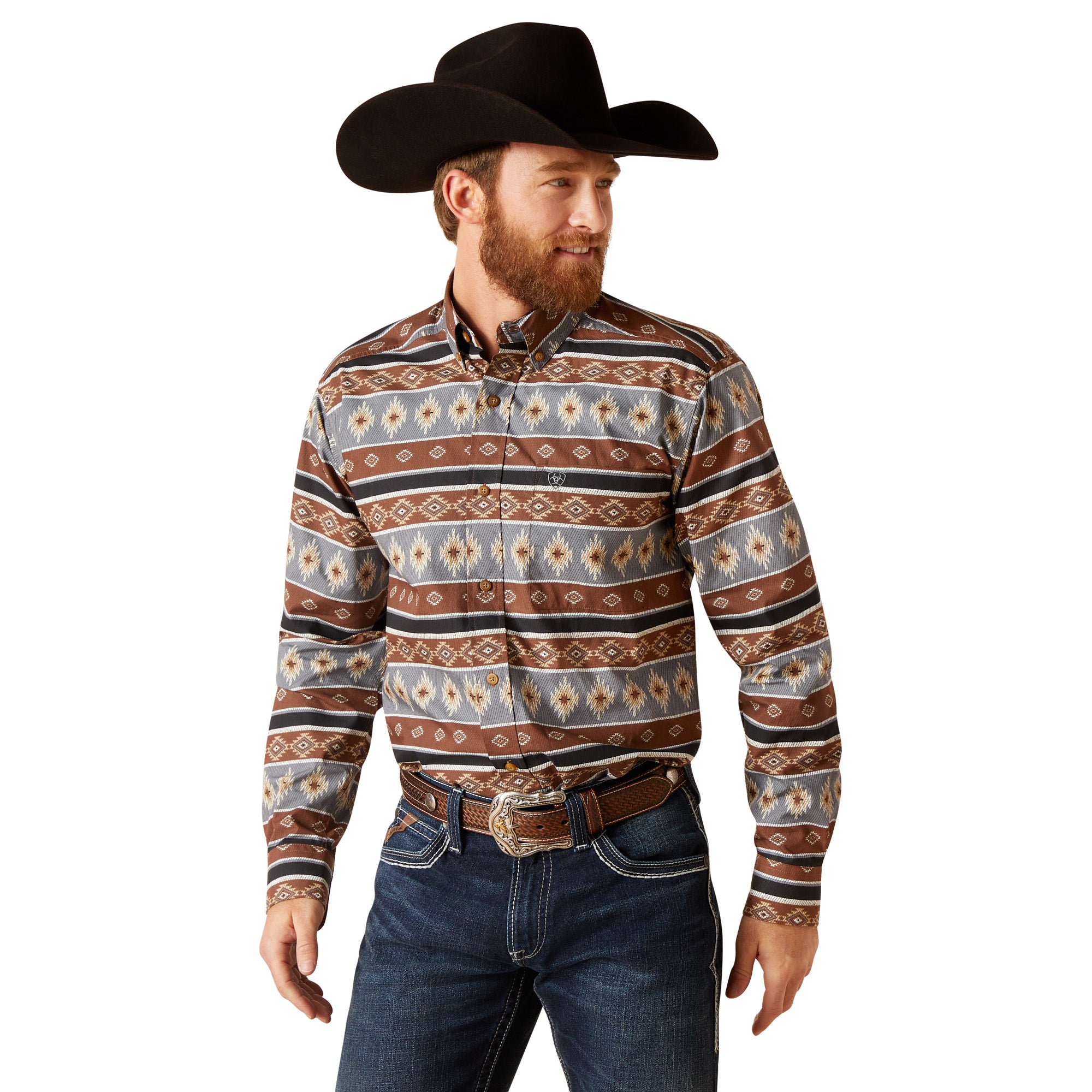 Ariat Mens Nelly Fitted Long Sleeve Shirt