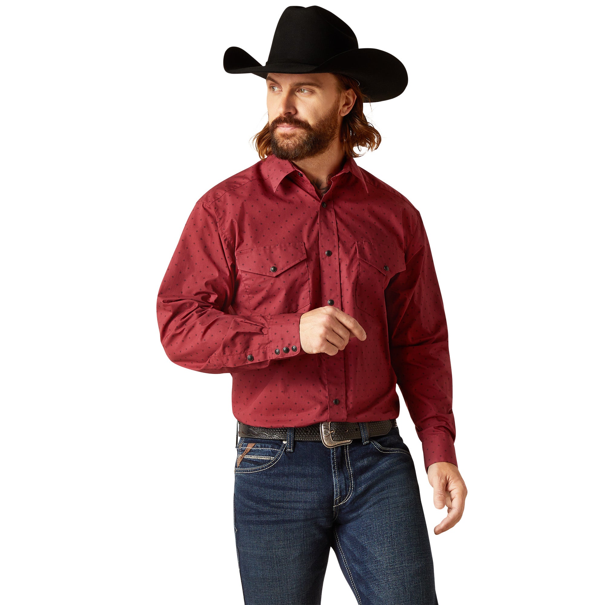 Ariat Mens Norwin Long Sleeve Snap Shirt