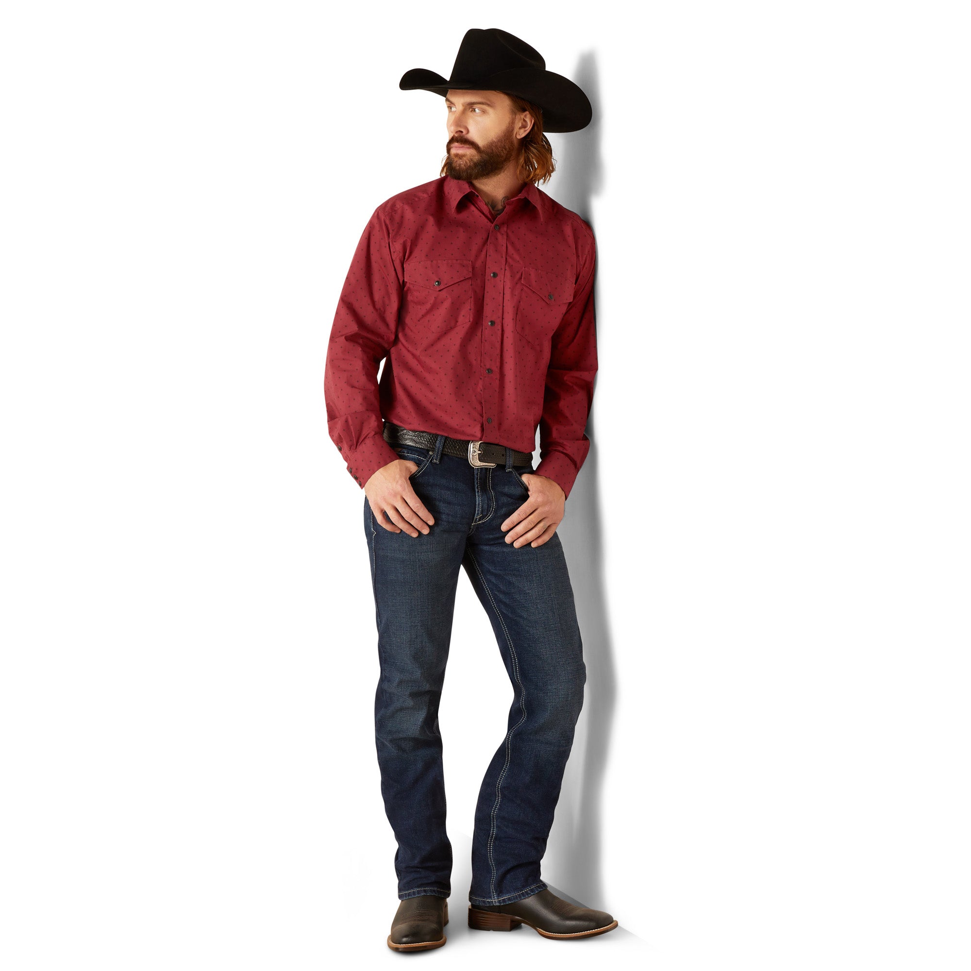 Ariat Mens Norwin Long Sleeve Snap Shirt