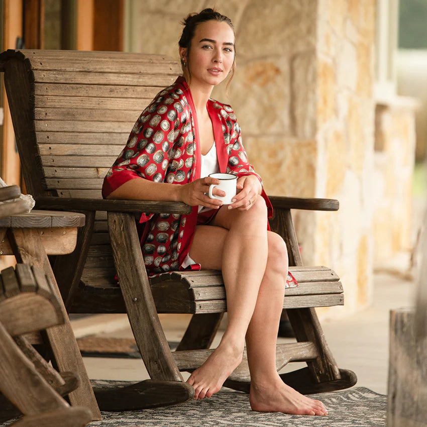 Red Concho Kimono Robe