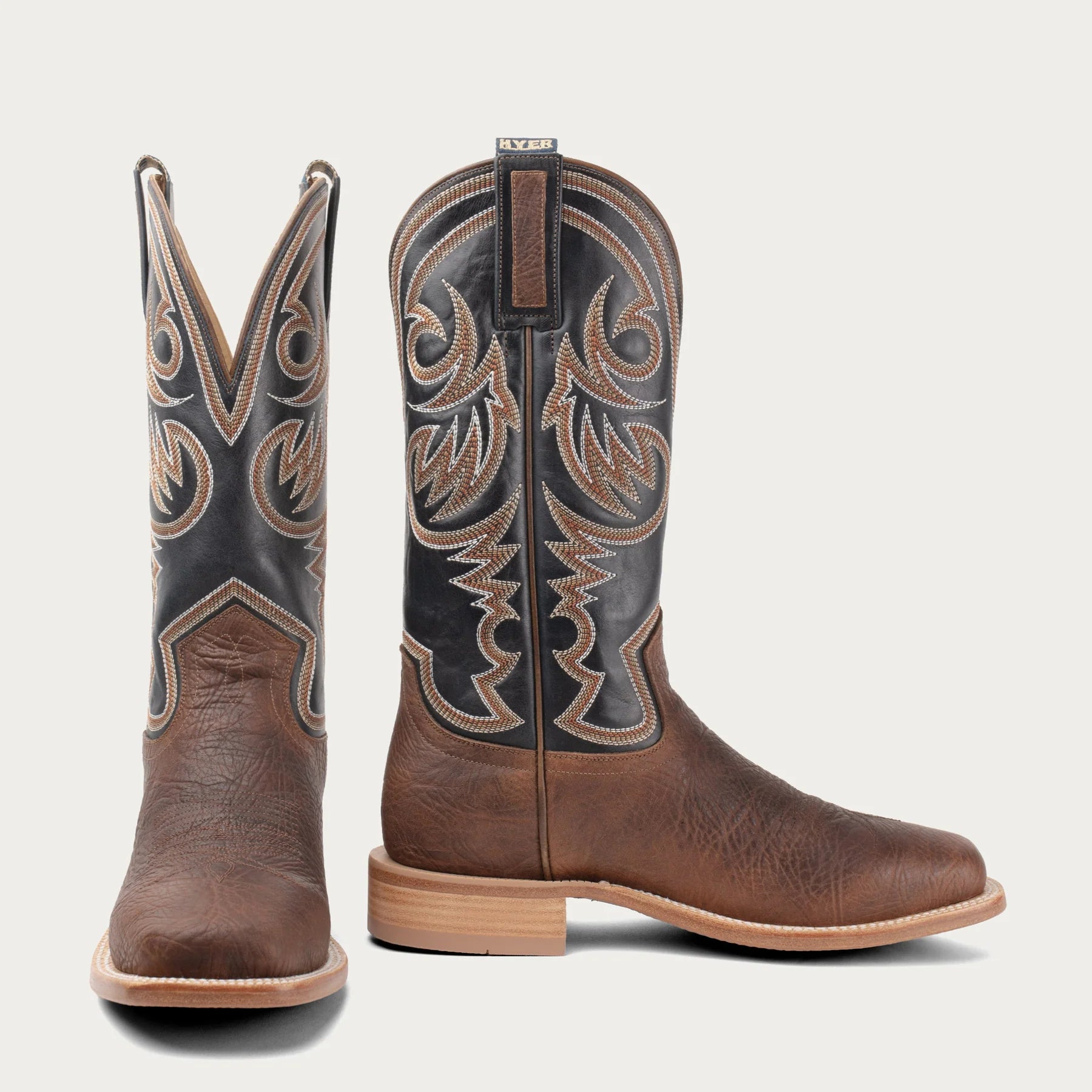 Hyer Sawyer Men’s Cowboy Boot, Redwood &amp; Dark Navy