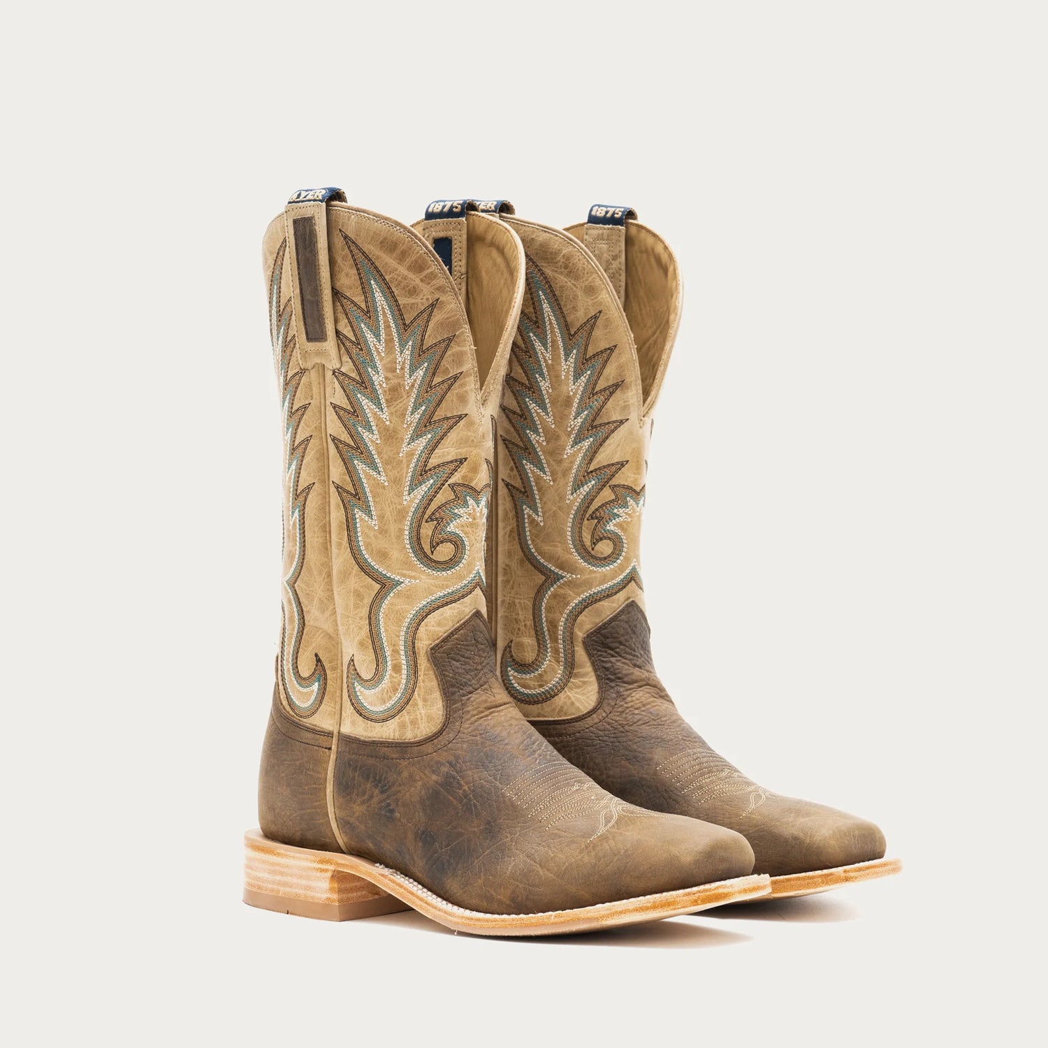 Hyer Kincaid Men’s Cowboy Boot, Tobacco Brown &amp; Marbled Tan