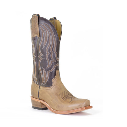 Hyer Stafford Men’s Cowboy Boot, Tan &amp;Chocolate