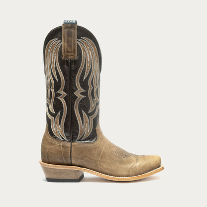 Hyer Stafford Men’s Cowboy Boot, Tan &amp;Chocolate