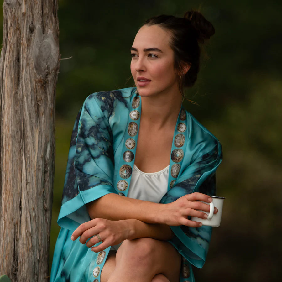 Kingman Turquoise Kimono Robe