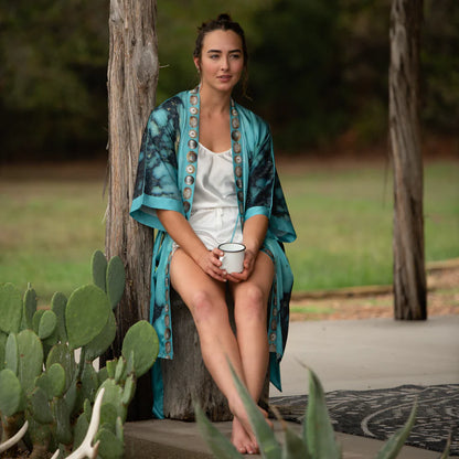 Kingman Turquoise Kimono Robe