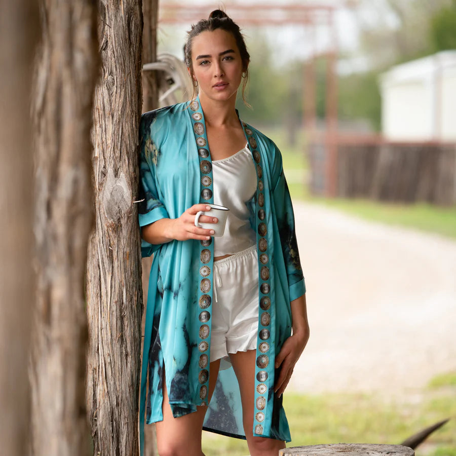 Kingman Turquoise Kimono Robe