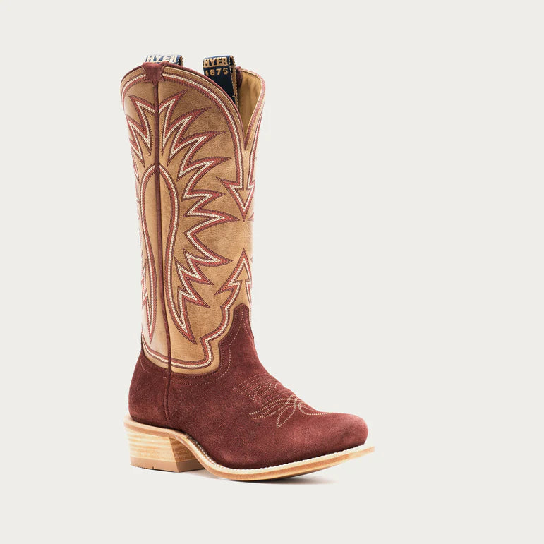 Hyer Rose Hill Boot — Burgundy / Tan