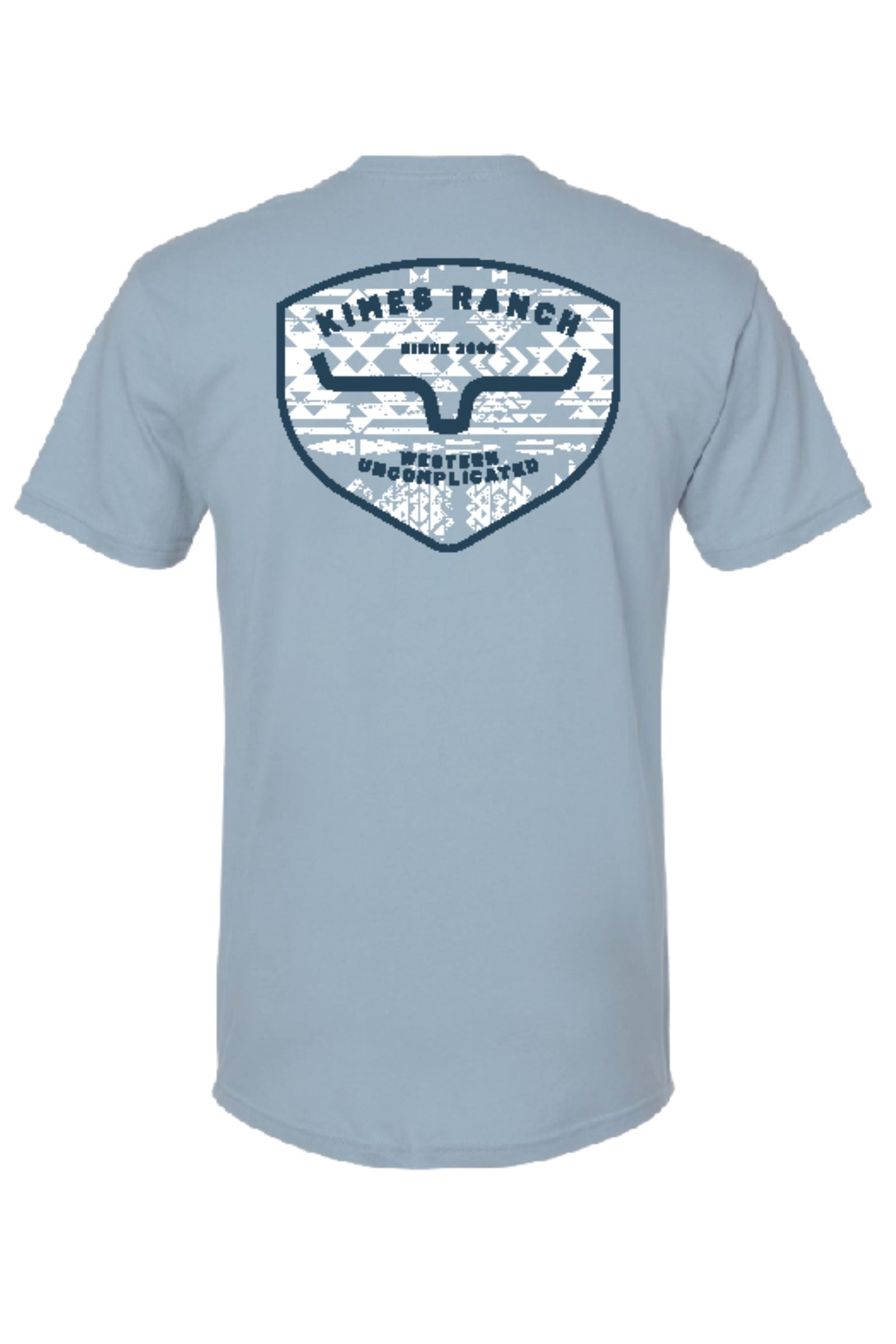 Kimes Ranch Mens Honor Short Sleeve- Stone Wash Denim