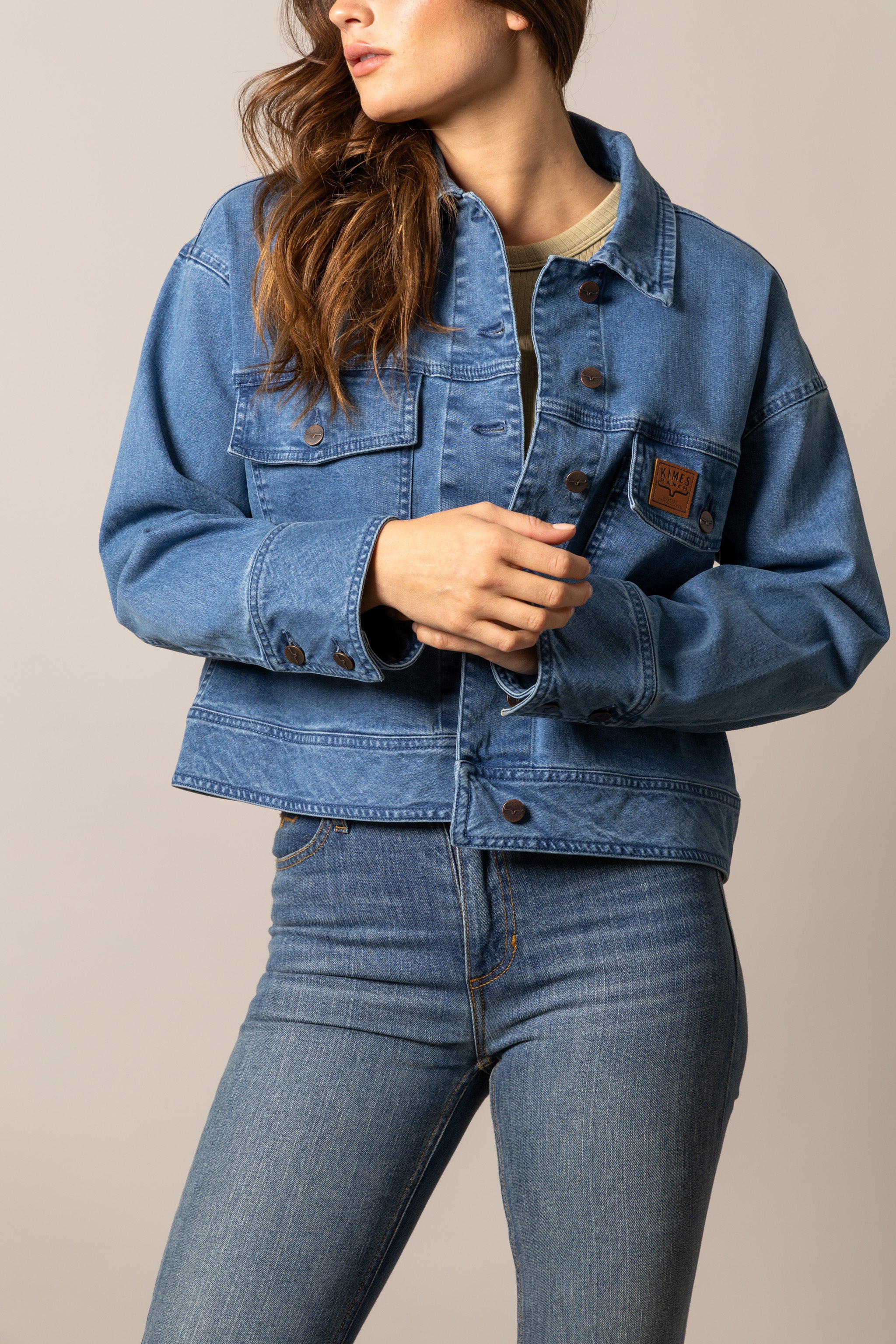 Kimes Ranch Joey Boxy Denim Jacket, Antique Wash