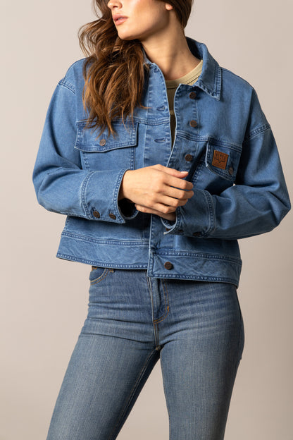 Kimes Ranch Joey Boxy Denim Jacket, Antique Wash