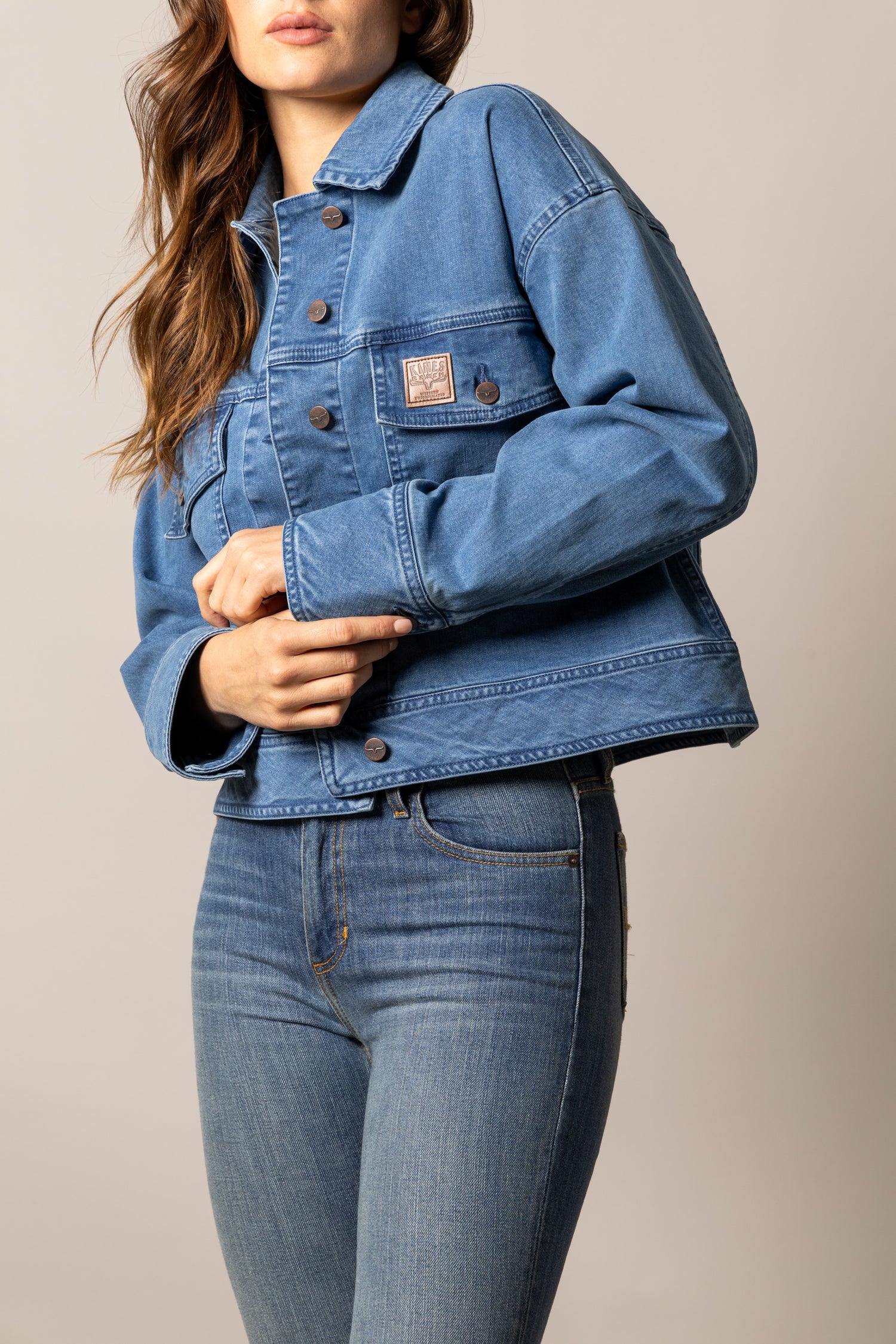 Kimes Ranch Joey Boxy Denim Jacket, Antique Wash