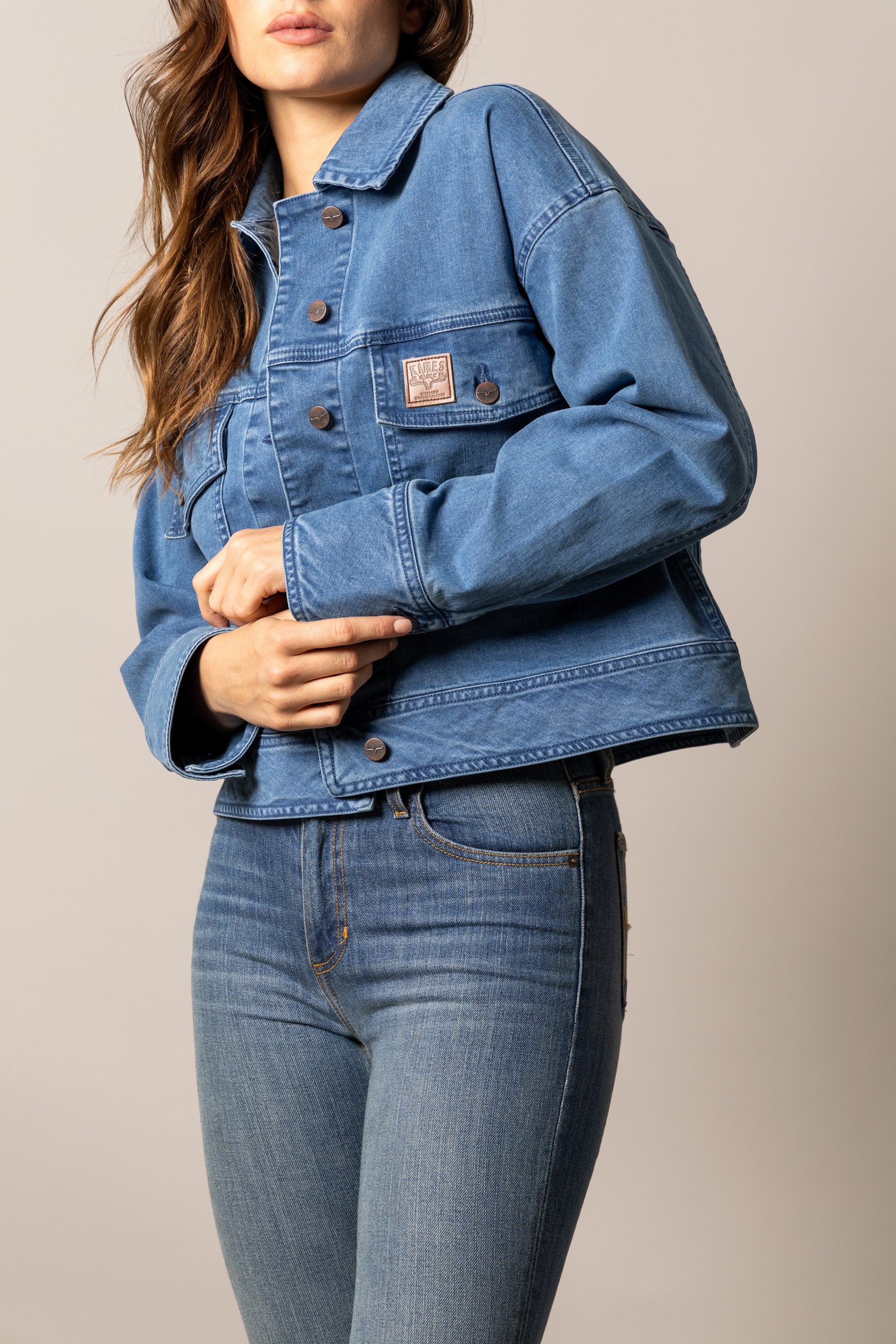Kimes Ranch Joey Boxy Denim Jacket, Antique Wash