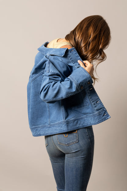 Kimes Ranch Joey Boxy Denim Jacket, Antique Wash