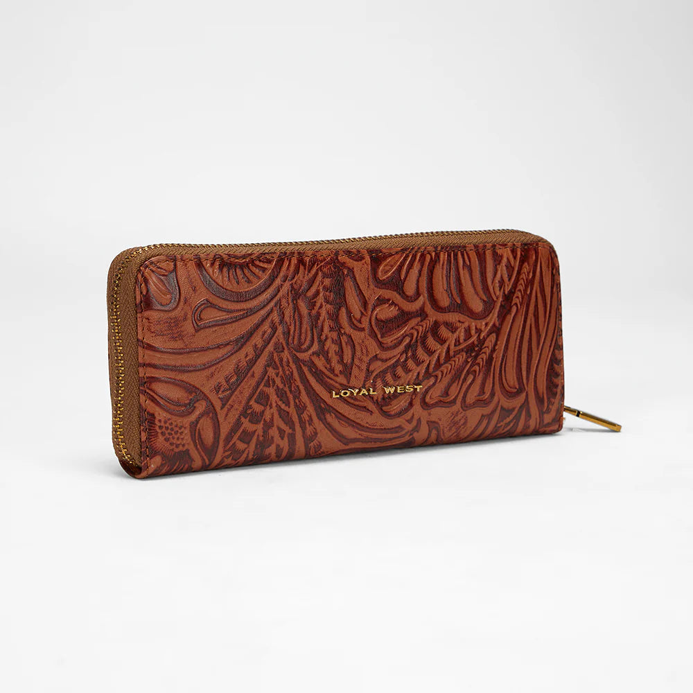 Ranch Road Jewelry Case, Embossed Brown