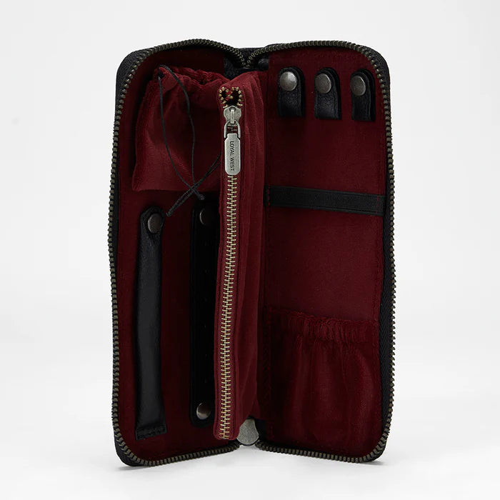 Ranch Road Jewelry Case In Calf Leather, Black