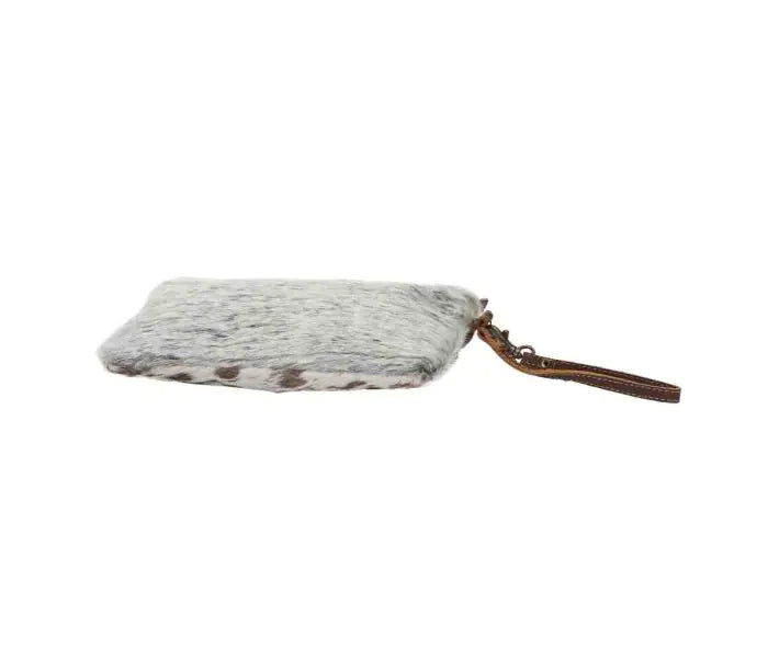White &amp; Brown Hairon Small Bag