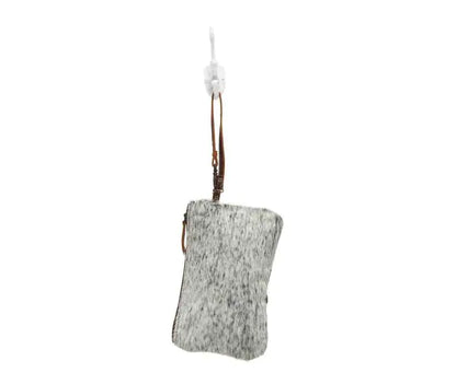 White &amp; Brown Hairon Small Bag