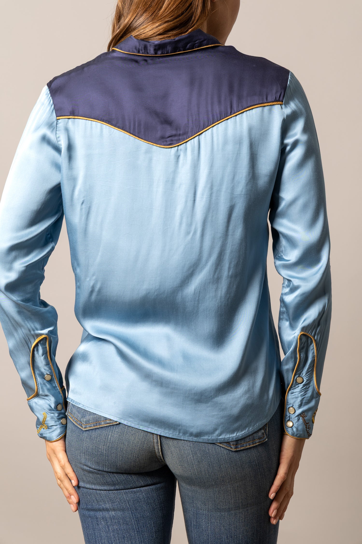 Kimes Ranch Merada Western Snap Shirt, Mid Blue