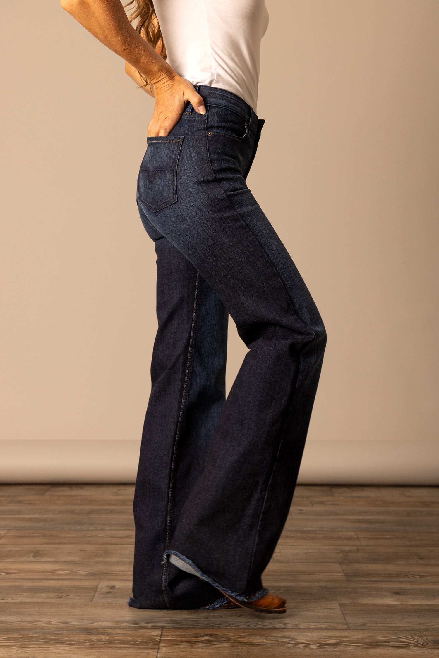 Kimes Ranch Olivia Wide Leg Jeans – Dark Wash