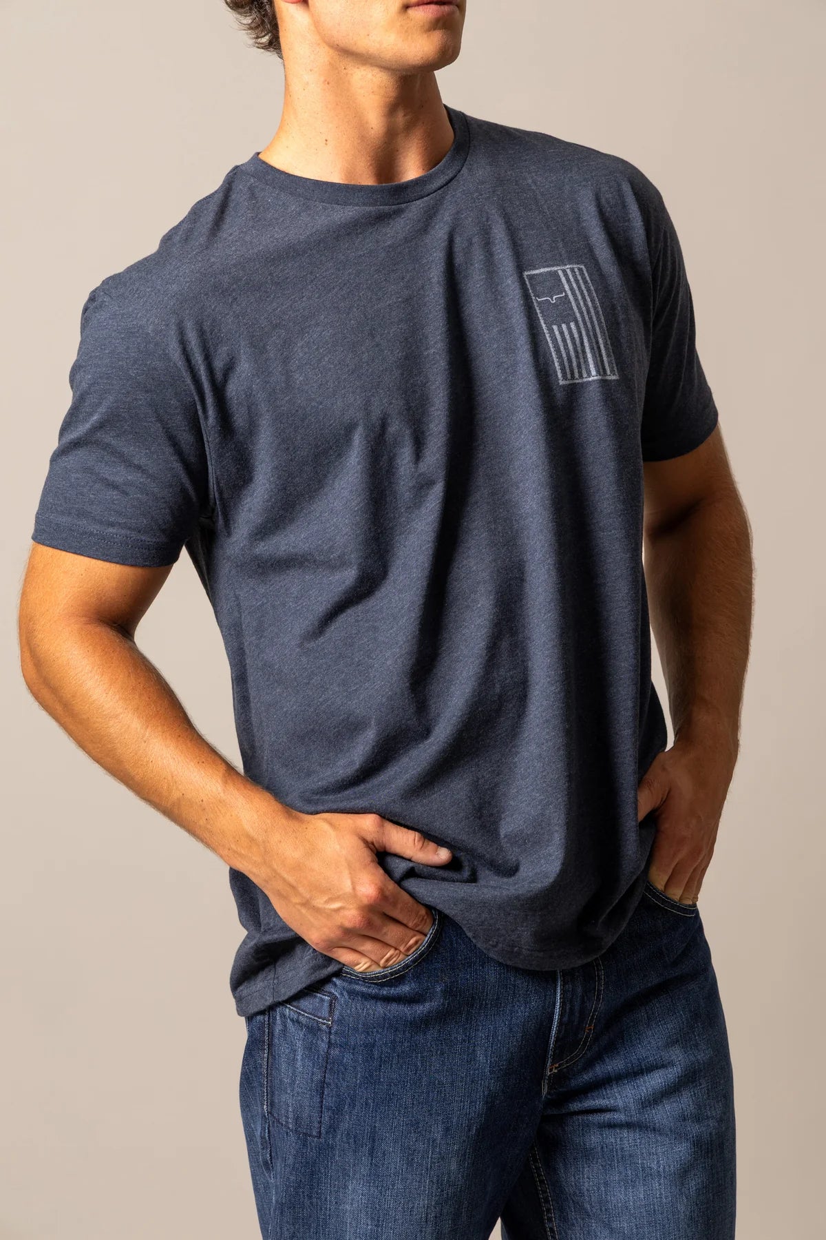 Kimes Ranch Patched T-Shirt, Midnight Navy