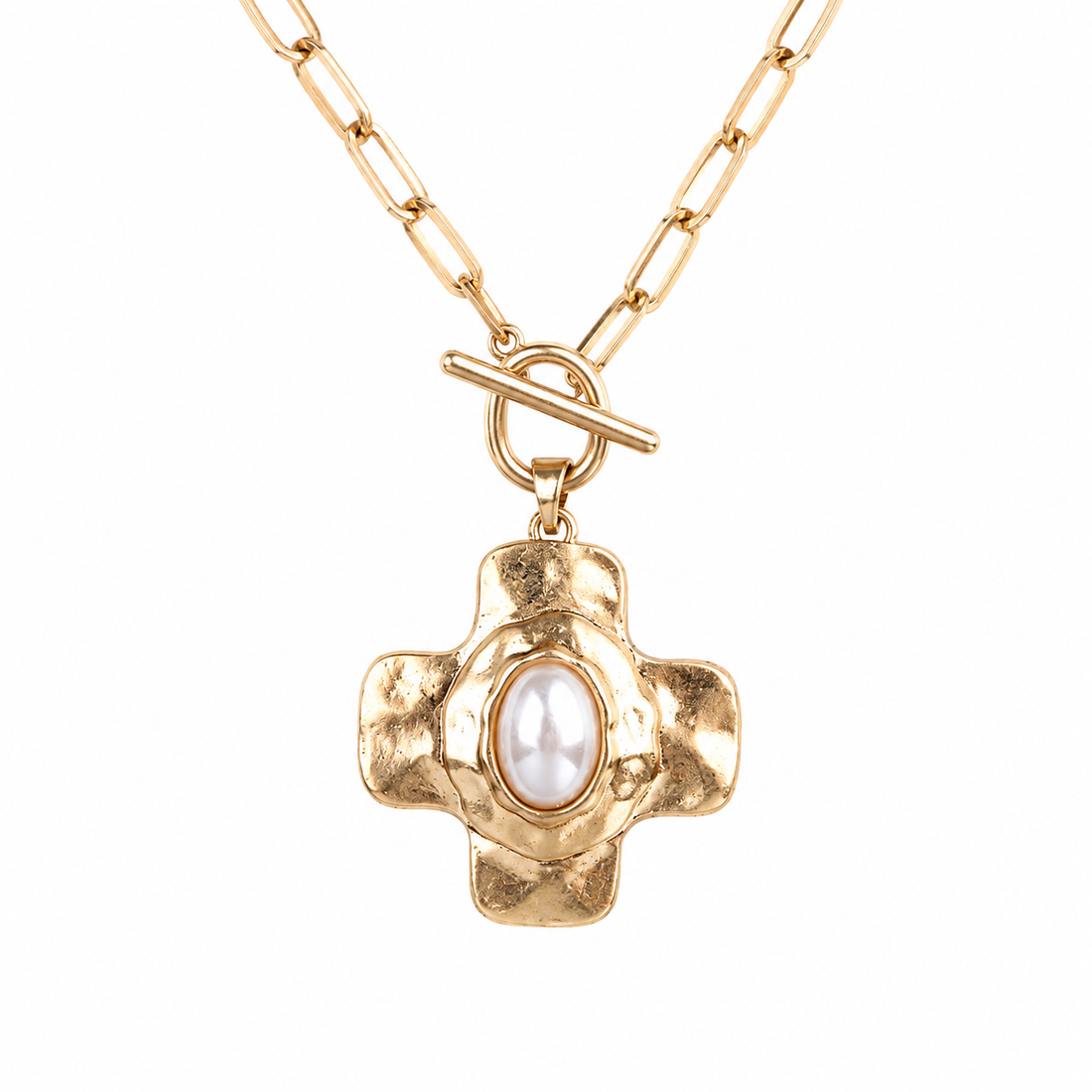 Pearl Crossroads Necklace
