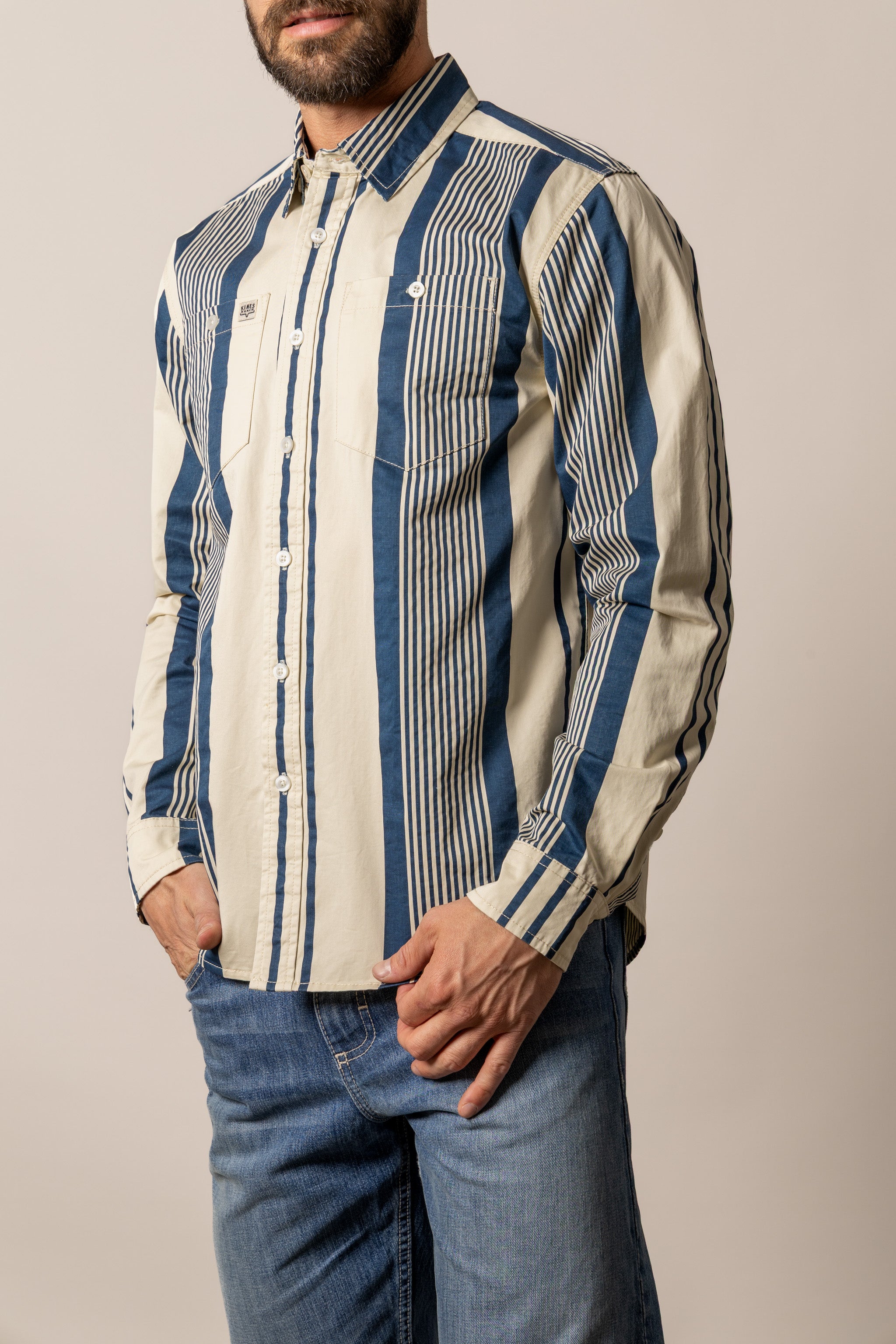 Kimes Ranch Reddy Long Sleeve Shirt, Blue