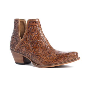 Dakota Charm Hand-tooled Booties