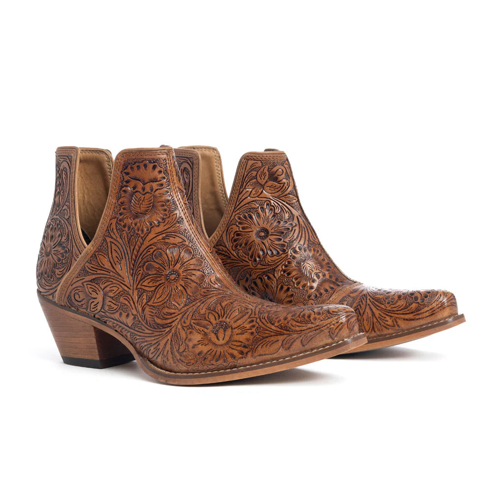 Dakota Charm Hand-tooled Booties