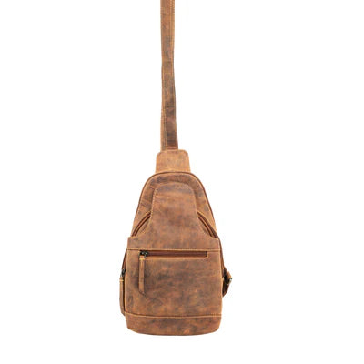Western Fork Sling Bag, Camel