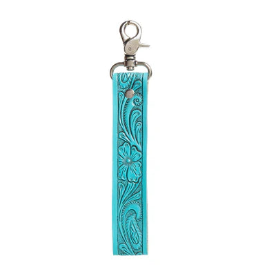 Blooming Meadow Key Fob in Turquoise