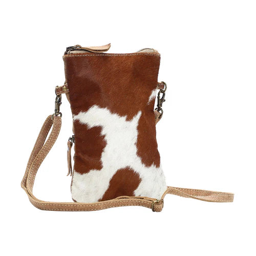 White &amp; Brown Cross Body Bag