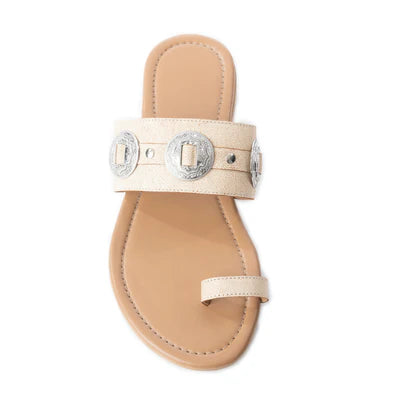 Sagebrush Concho Sandals, White