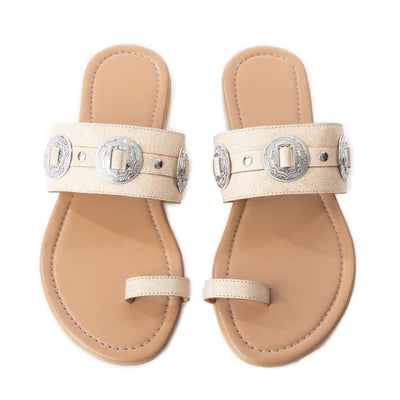 Sagebrush Concho Sandals, White