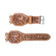 Lone Star Handtooled Leather Watch Band, Antique Saddle Brown