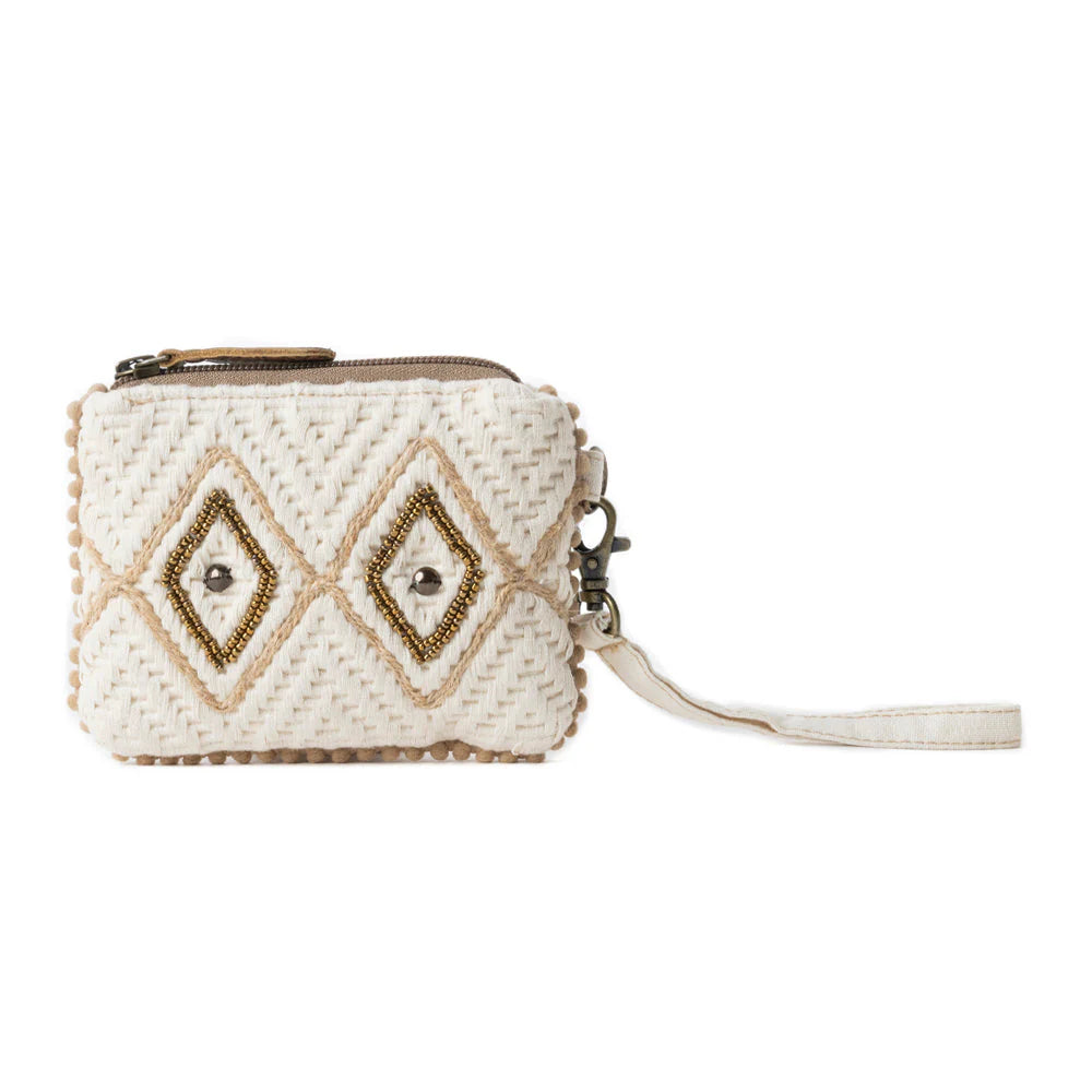 Sierra Whisper Woven Pouch, Dusty Ivory
