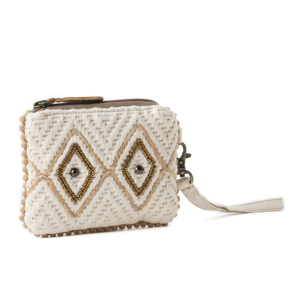 Sierra Whisper Woven Pouch, Dusty Ivory