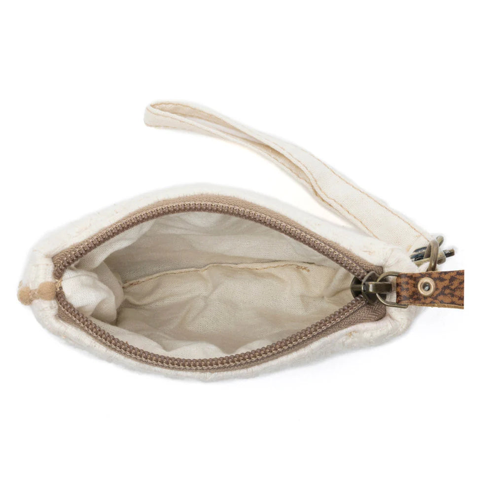 Sierra Whisper Woven Pouch, Dusty Ivory
