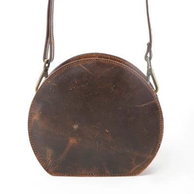 Rosemark Handtooled Round Bag in Canyon Hide &amp; Soft Cream