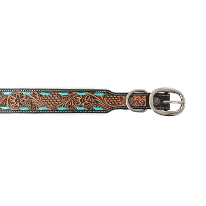 Turquoise Trail Cowboy Dog Collar, Black