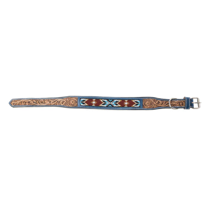 Running Free Beaded Heritage Dog CollaR, Brown
