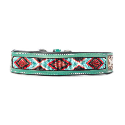 Santa Fe Bone Beaded Collar,Brown