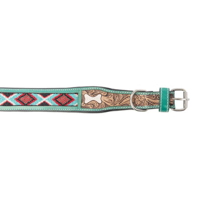 Santa Fe Bone Beaded Collar,Brown